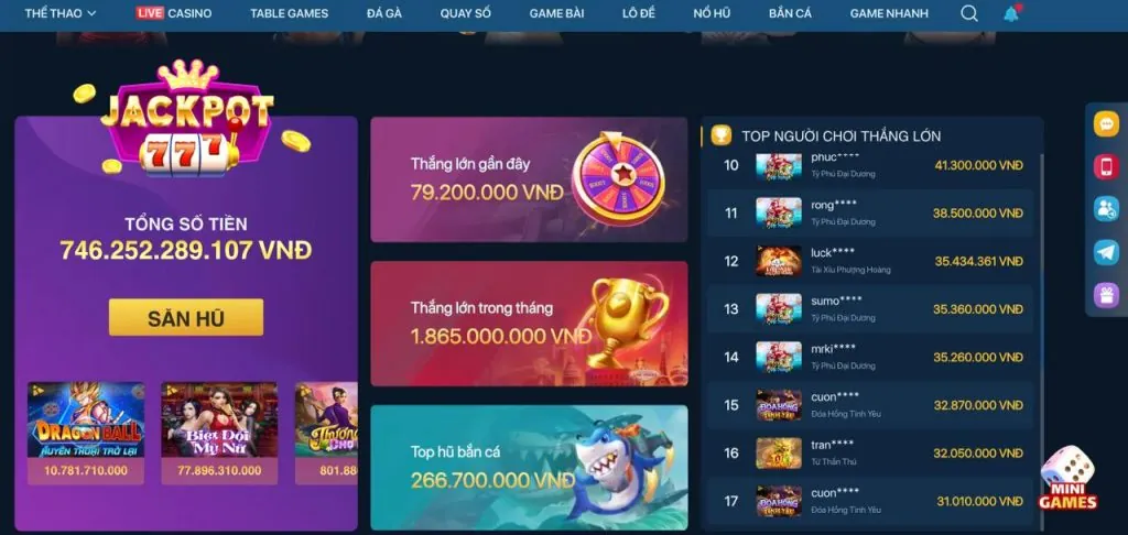Hoàn trả Slot Game hàng ngày/tuần